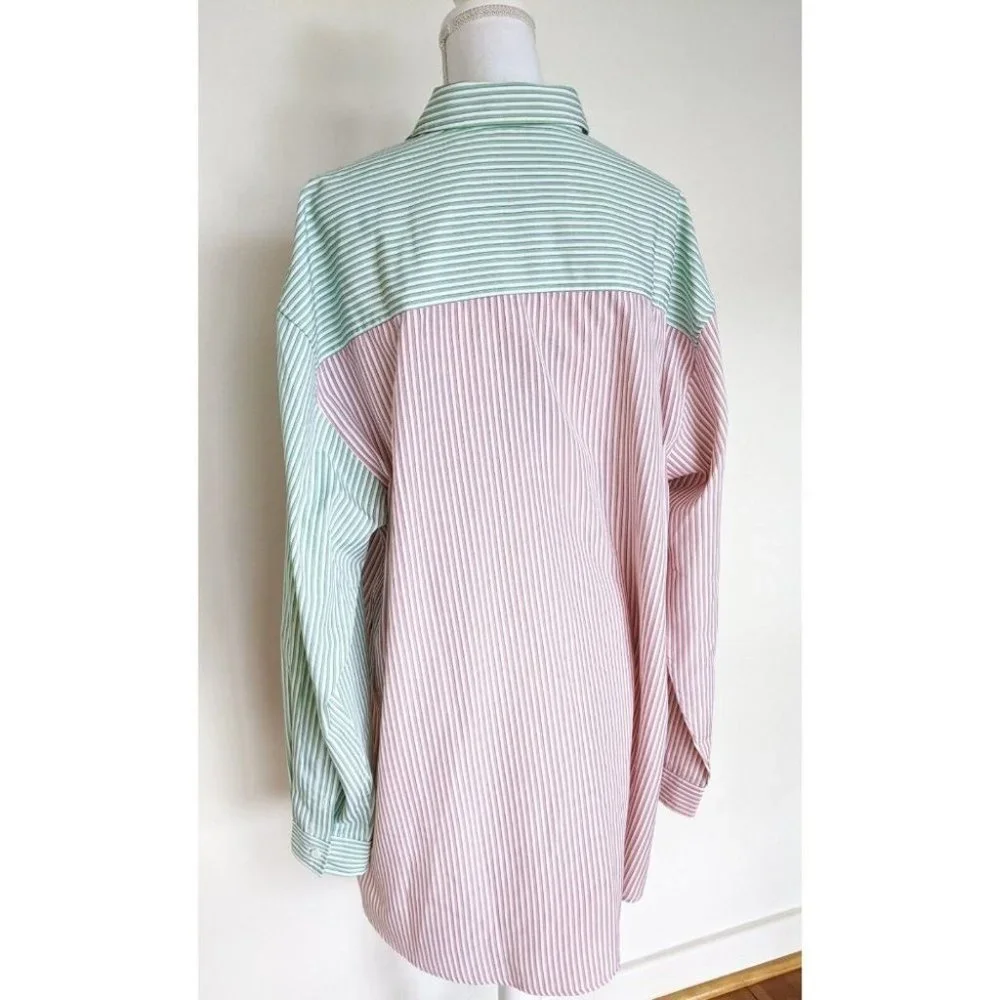 BNWT Blanca Benny Shirt Lime Pink Size M-L Long Sleeve - Picture 8 of 10